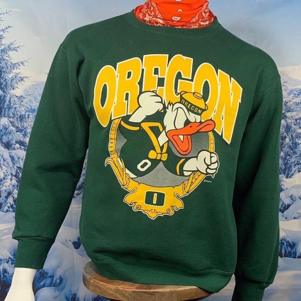 Oregon Ducks 90S Vintage Fighting Donald Logo Rose Bowl Sweatshirt